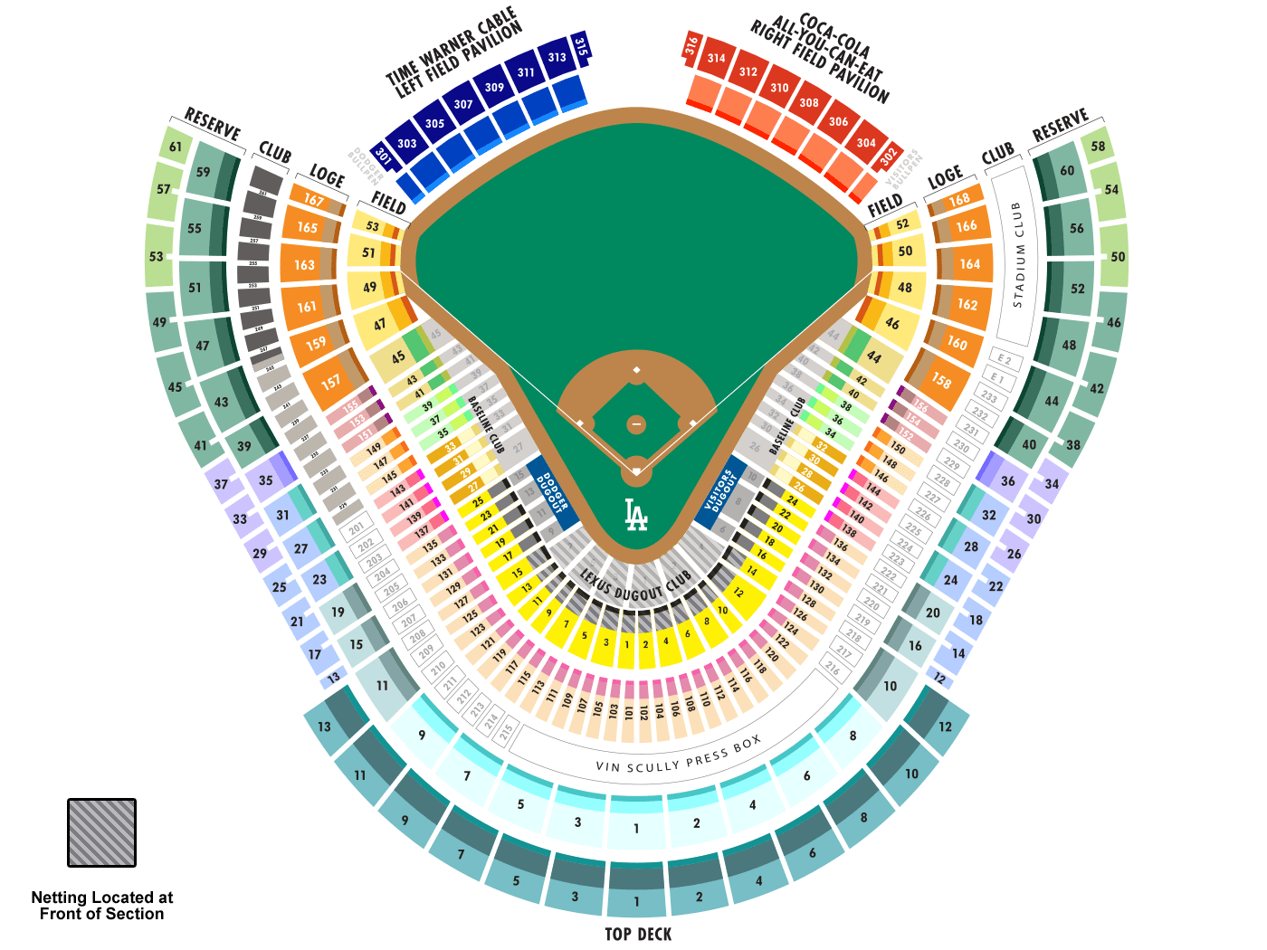 Dodger Stadium Seating Chart Sports
